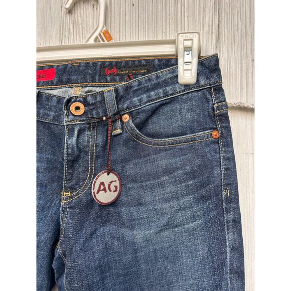 AG Adriano Goldschmied The Club Low Rise Wide Leg Bottom Jeans Size 25R‎ NWT - Picture 3 of 7